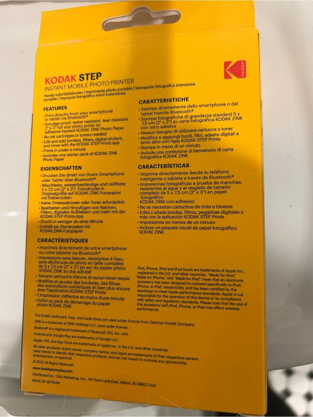Kodak Pink Instant Mobile Photo Printer